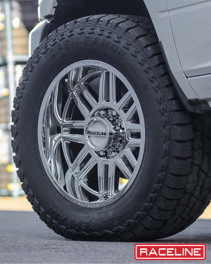 (set of 4) Raceline 948 Split Chrome | 20x9" +0mm | 6x139.7mm Wheel
