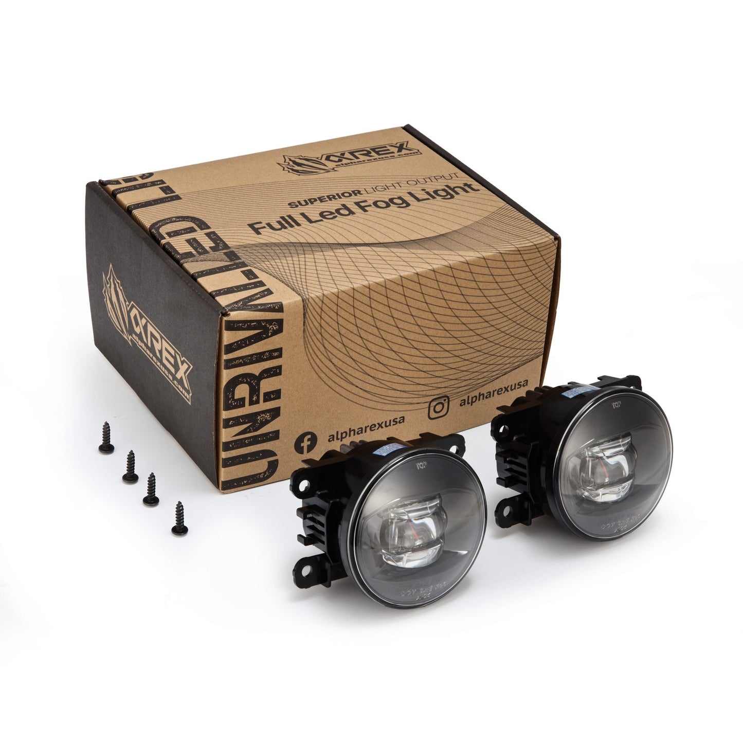 AlphaRex 15-17 Ford Mustang DoubleTap Dual Color LED Projector Fog Lights