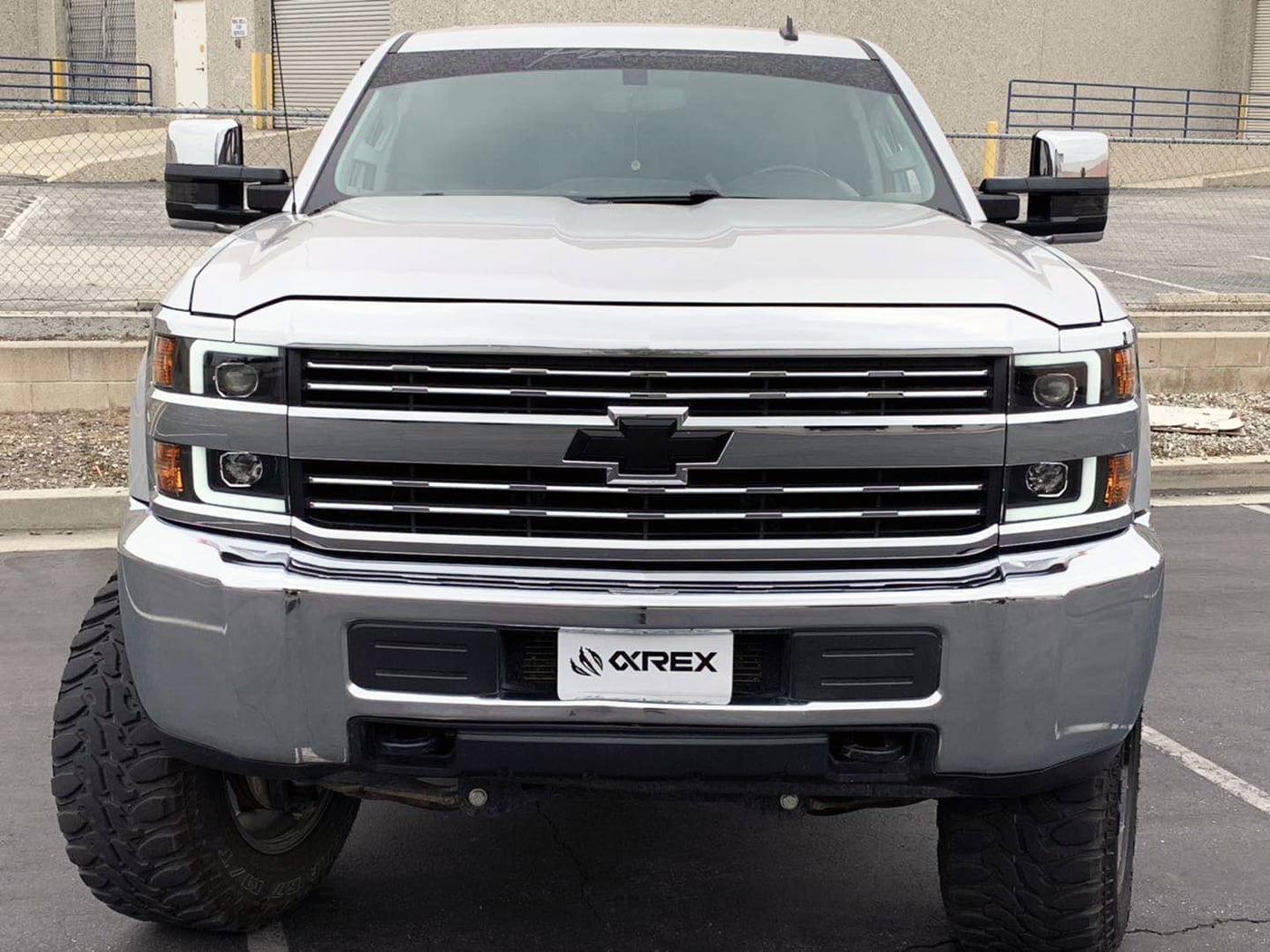 AlphaRex 15-19 Chevrolet Silverado 2500HD/3500HD LUXX-Series LED Projector Headlights Black