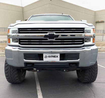 AlphaRex 15-19 Chevrolet Silverado 2500HD/3500HD PRO-Series Halogen Projector Headlights Chrome