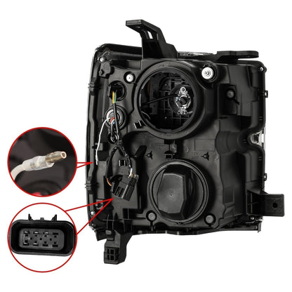 AlphaRex 15-19 Chevrolet Silverado 2500HD/3500HD PRO-Series Halogen Projector Headlights Chrome