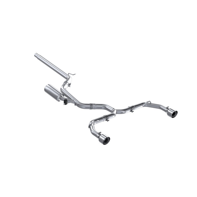 MBRP Stainless Steel 3" Cat-Back - 2.5" Dual Split Exit | 2022 - 2024 VW MK8 Golf GTI (S4617)