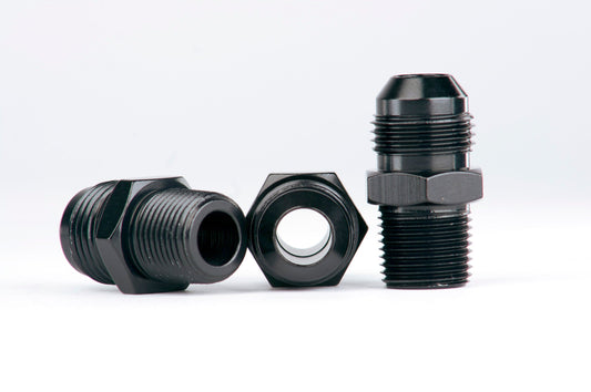 Aeromotive Fuel System Carb. Regulator 13205 Fitting Kit (Includes (3) 3/8" NPT to AN-08 fittings). - 15205