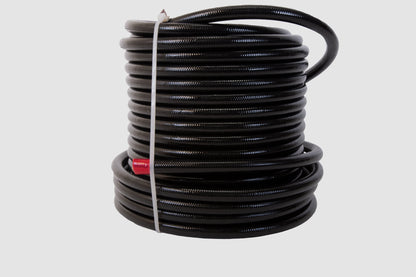 Aeromotive Fuel System Hose, Fuel, PTFE, Stainless Steel Braided, Black Jacketed, AN-06 x 16'. - 15335