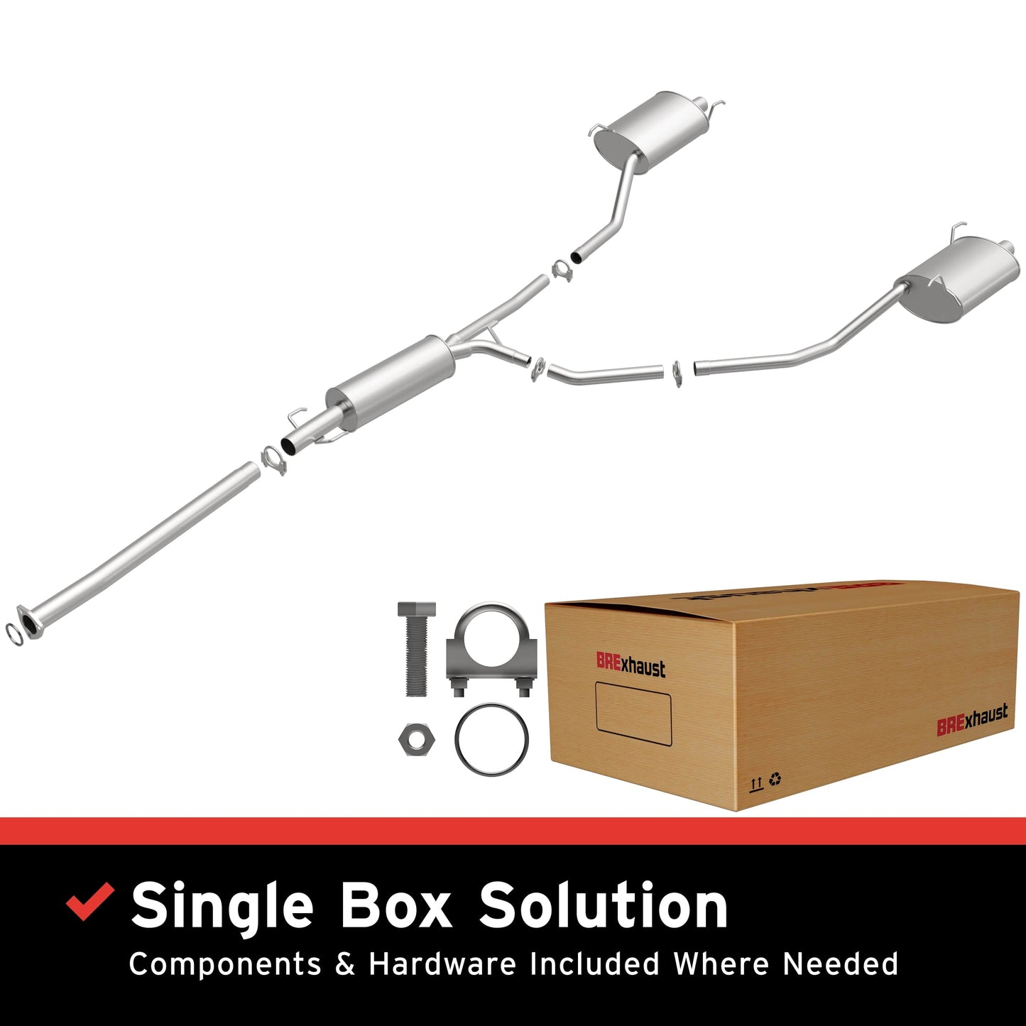 BRExhaust 2009-2015 Honda Pilot 3.5L Direct-Fit Replacement Exhaust System