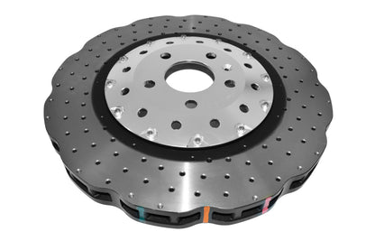 DBA Front 5000 Series Cross Drilled Rotor w/ Silver Hat | Audi RS7 (14-18) (DBA53002WSLVXD)