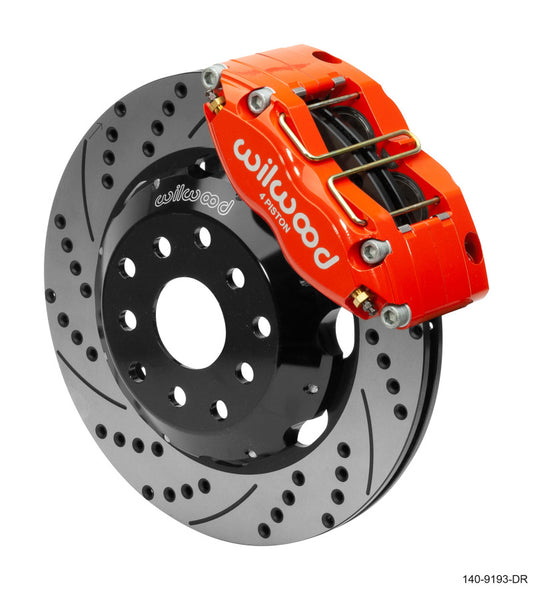 Wilwood Dynapro Radial Front Kit 12.00in Drilled Red | Subaru Impreza WRX (Line Kit Needed) (140-9193-DR)