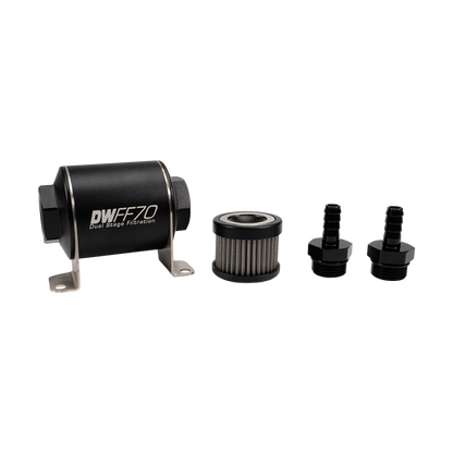 DeatschWerks Universal 70mm 40 Microns Fuel Filter Kit (8-03-070-040K-10/-38/-516/-6/-8)