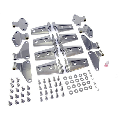 Rugged Ridge 11111.21 Stainless Door Hinge Kit for 07-18 Jeep Wrangler JK 4-Door