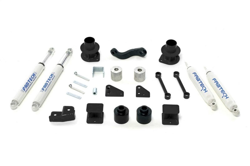 Fabtech 07-18 Jeep JK 3in Basic Suspension System | 4WD (FTS24080BK)
