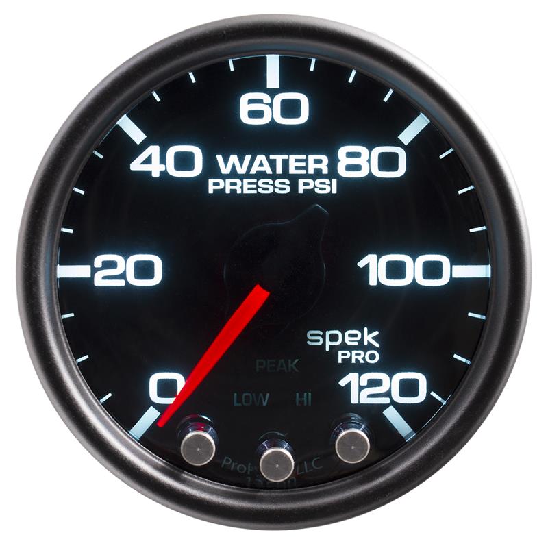 Autometer Spek-Pro 2 & 1/16" Water Press Gauge 120PSI