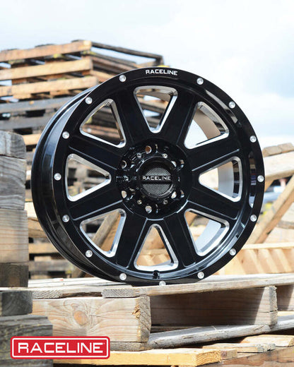 Raceline 940 Hostage Black & Milled | 20x10" -19mm | 6x135mm Wheel