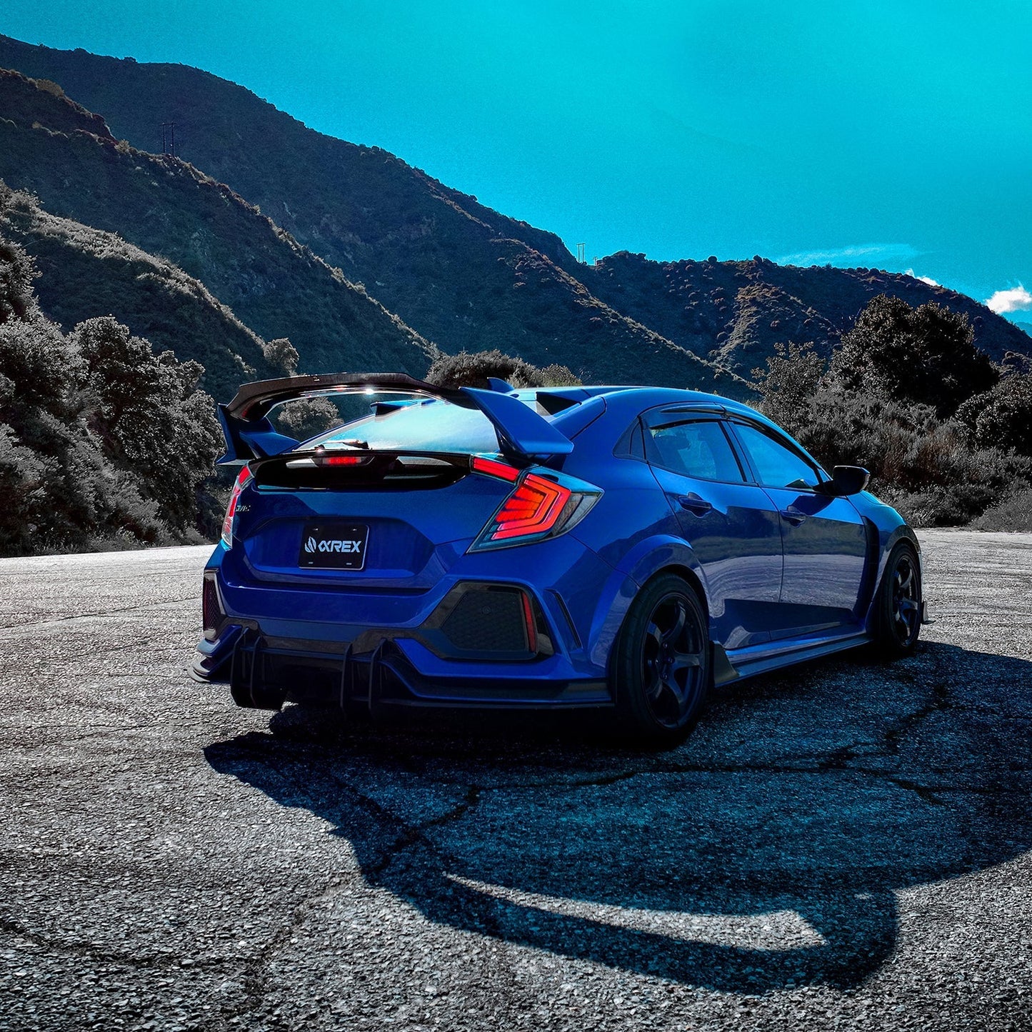 AlphaRex 16-21 Honda Civic Hatchback NOVA-Series Prismatic LED Tail Lights Clear Smoke