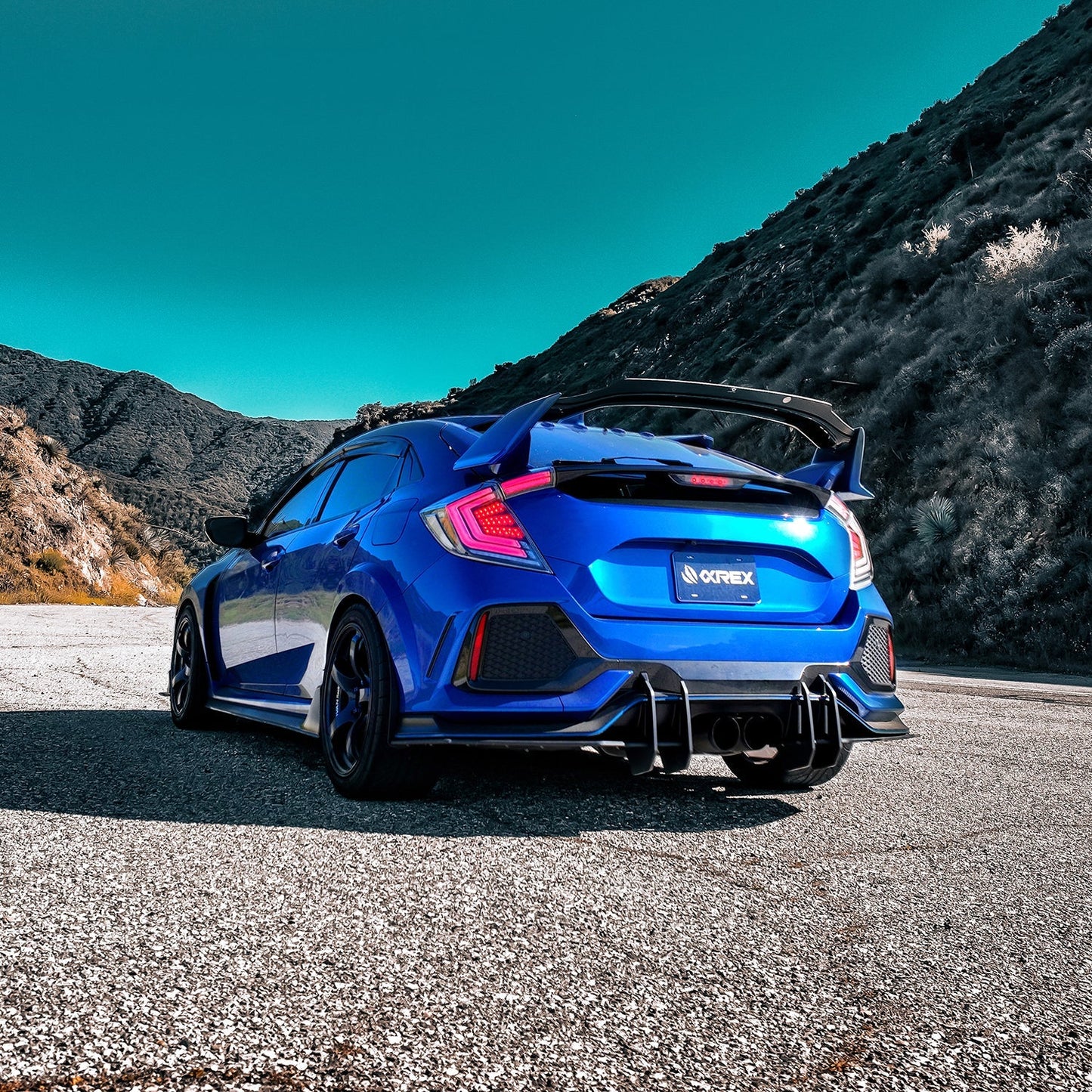 AlphaRex 16-21 Honda Civic Hatchback NOVA-Series Prismatic LED Tail Lights Clear Smoke