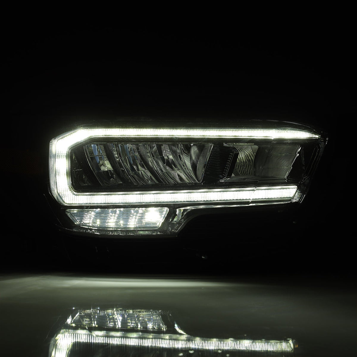 AlphaRex 16-23 Toyota Tacoma (Require Harness for SR/SR5) LUXX-Series LED Crystal Headlights Black