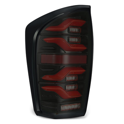 AlphaRex 16-23 Toyota Tacoma LUXX-Series LED Tail Lights Black-Red