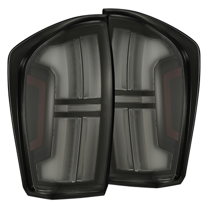 AlphaRex 16-23 Toyota Tacoma NOVA-Series Prismatic LED Tail Lights Alpha-Black