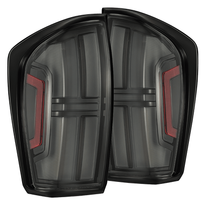 AlphaRex 16-23 Toyota Tacoma NOVA-Series Prismatic LED Tail Lights Black