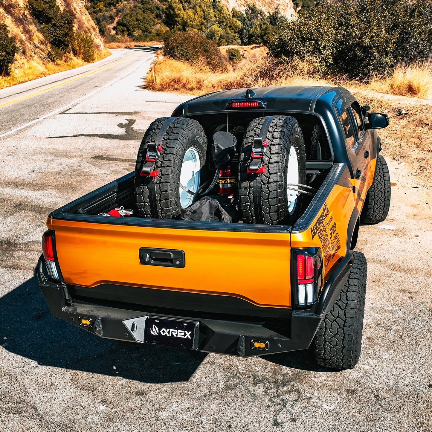 AlphaRex 16-23 Toyota Tacoma NOVA-Series Prismatic LED Tail Lights Black