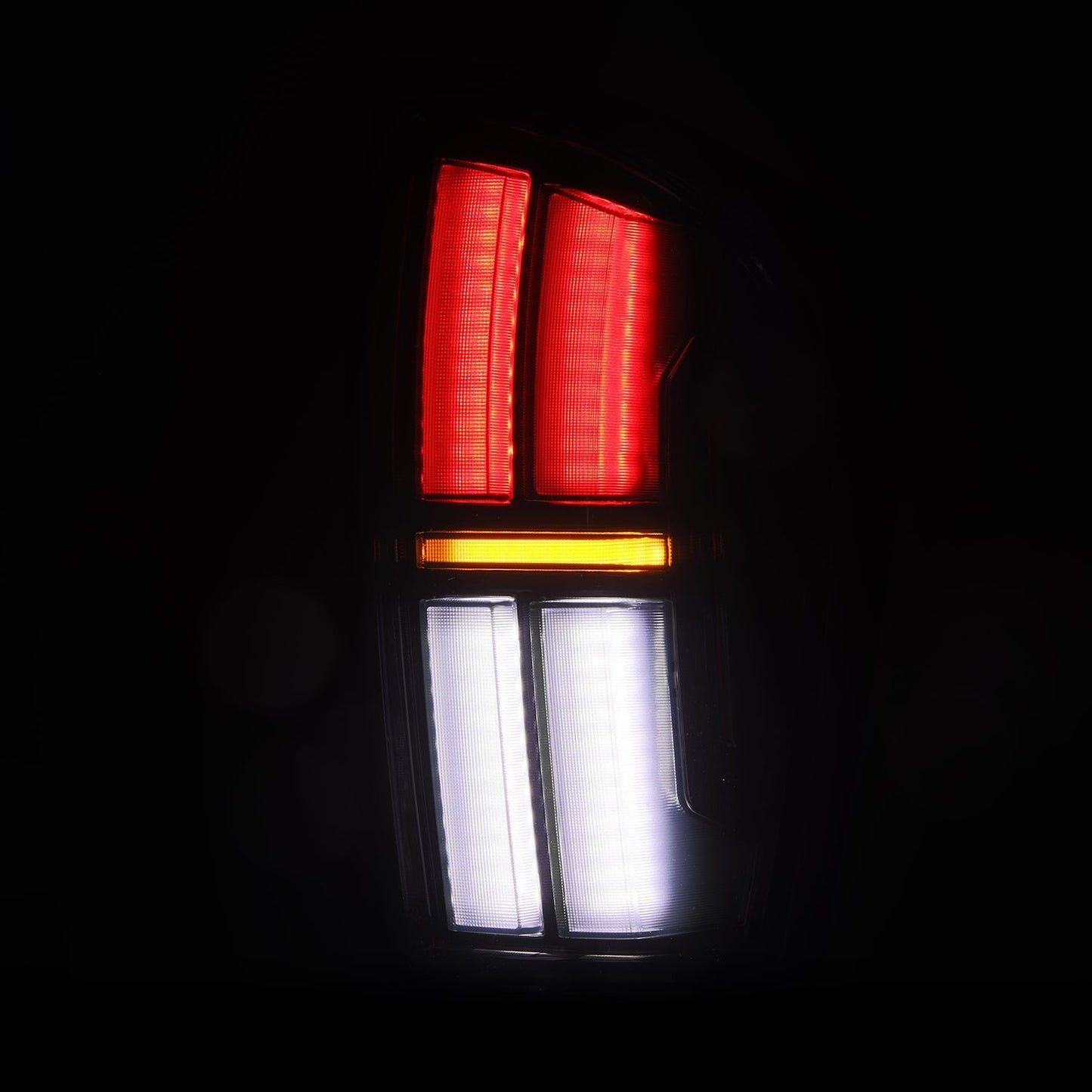 AlphaRex 16-23 Toyota Tacoma NOVA-Series Prismatic LED Tail Lights Black