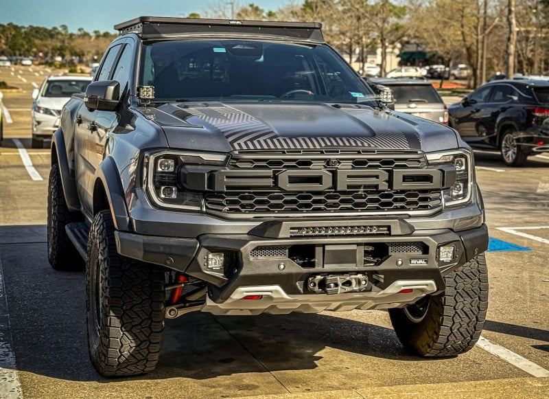 Rival 2D.1813.1.US Aluminum Bumper w/Winch Mount & Recovery Points For Ford Ranger Raptor