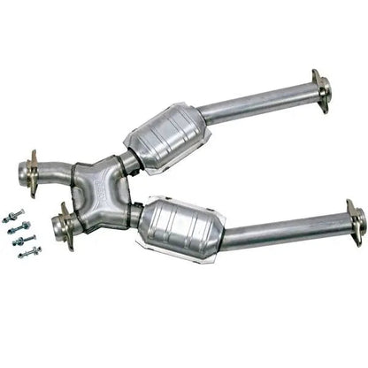 BBK 96-04 Mustang 4.6 GT/Cobra Short Mid X Pipe w/ Cats | Ford Mustang 94-04 (1638)