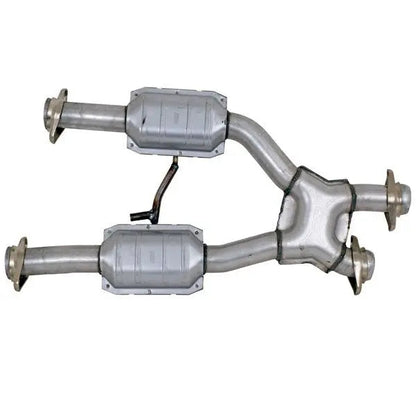 BBK 79-93 Mustang 5.0 Short Mid X Pipe With Catalytic Converters 2-1/2 For BBK Long Tube Headers