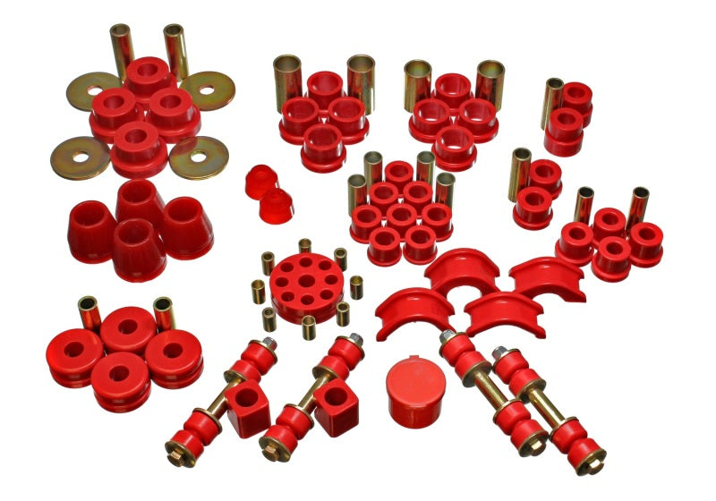 Energy Suspension 7.18102R Hyper-Flex Master Bushing Kit Red for Nissan