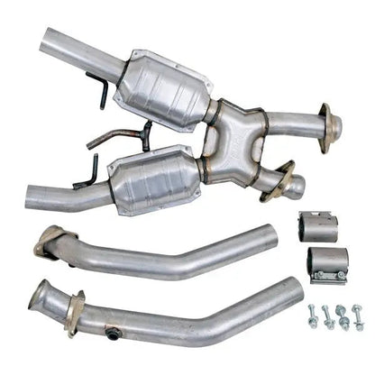 BBK High Flow X Pipe w/ Catalytic Converters | Mustang 5.0 (79-93) (1662)