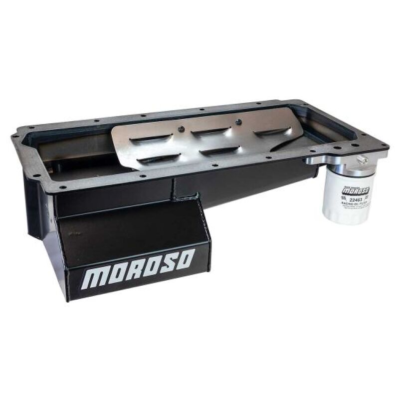 Moroso 20109 Steel Oil Pan 7qt Wet Front Sump 6in Deep GM LS/Dart LS Next