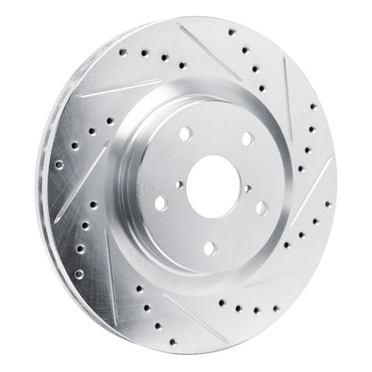 R1 Concepts Drilled & Slotted Silver Rotor | Subaru Impreza Outback WRX (631-13049R)