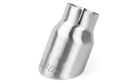 APR Double-Walled 3.5in Slash-Cut Tips | Set of 2 (Brushed Silver) (TPK0007)