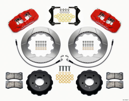 Wilwood AERO6 Front Hat Kit | BMW E90 Series (07-11) 14.00 Red (140-13582-R)