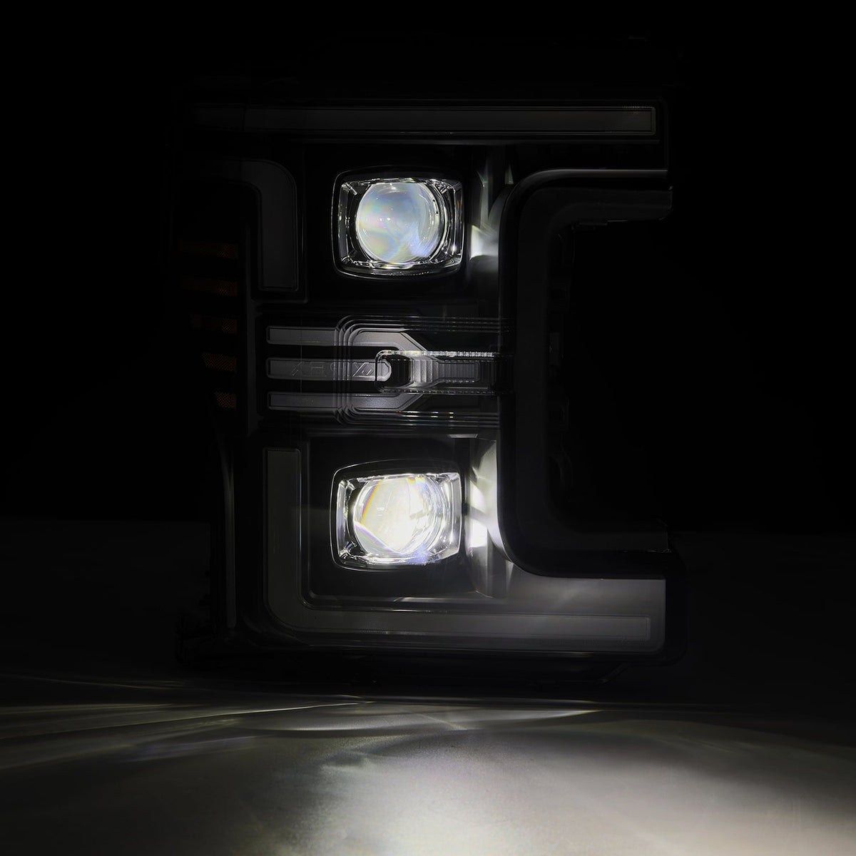 AlphaRex 17-19 F-250/350/450/550 Super Duty LUXX-Series LED Proj Headlights w/SS & SBDRL (880323)