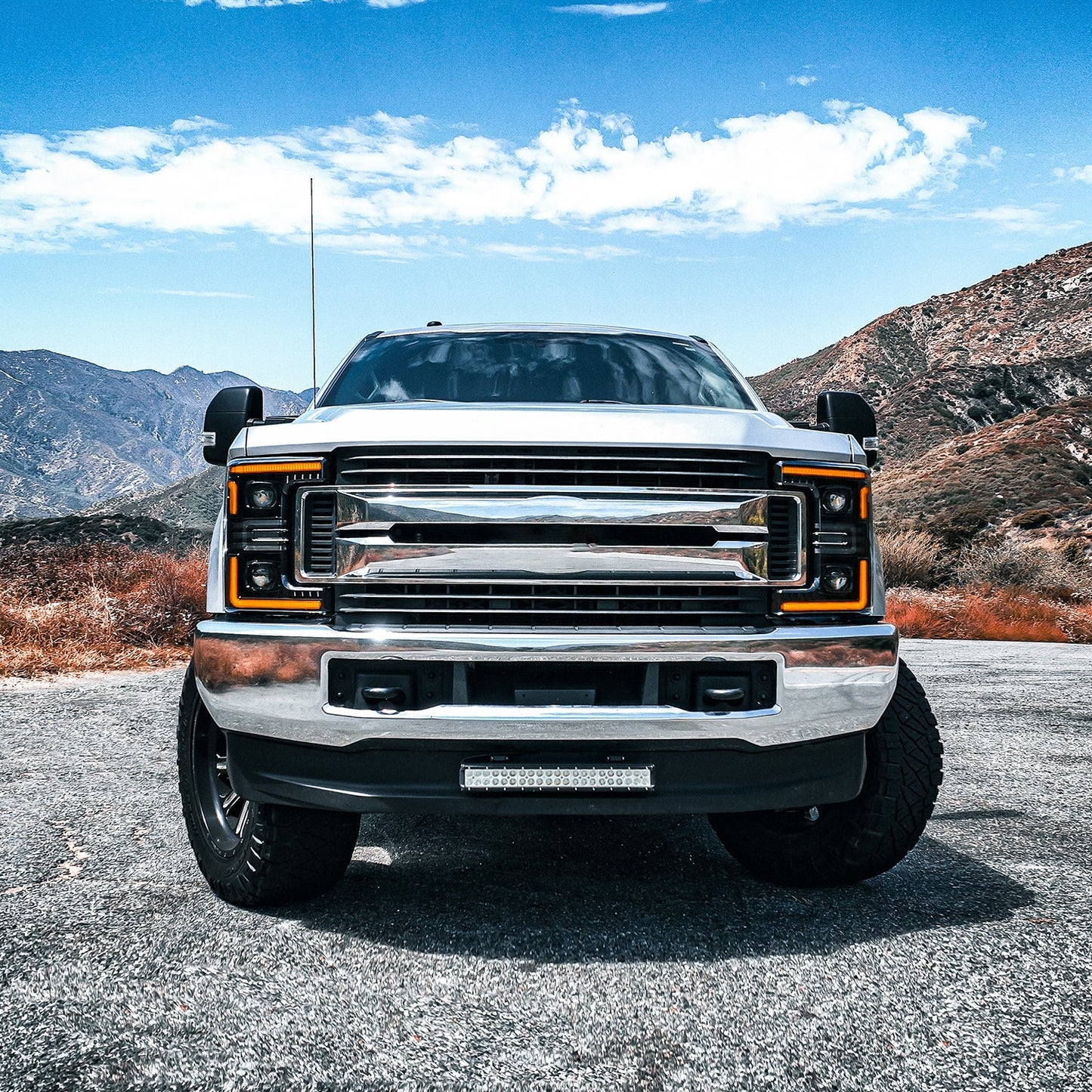 AlphaRex 17-19 Ford Super Duty MKII PRO-Series Halogen Projector Headlights Alpha-Black