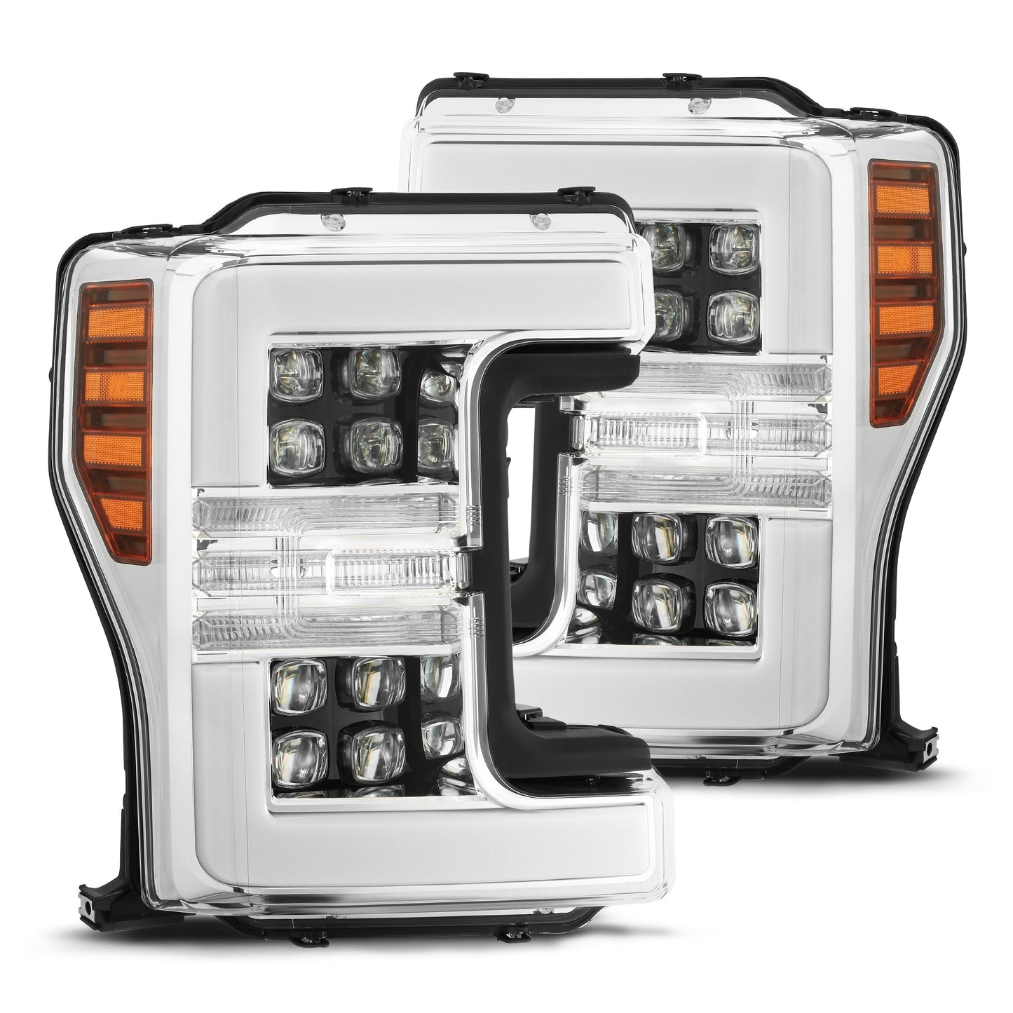 AlphaRex 17-19 Ford Super Duty NOVA-Series LED Projector Headlights Chrome