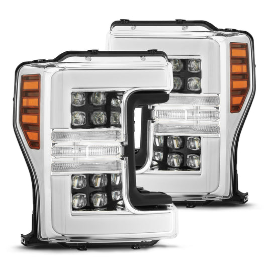 AlphaRex 17-19 Ford Super Duty NOVA-Series LED Projector Headlights Chrome