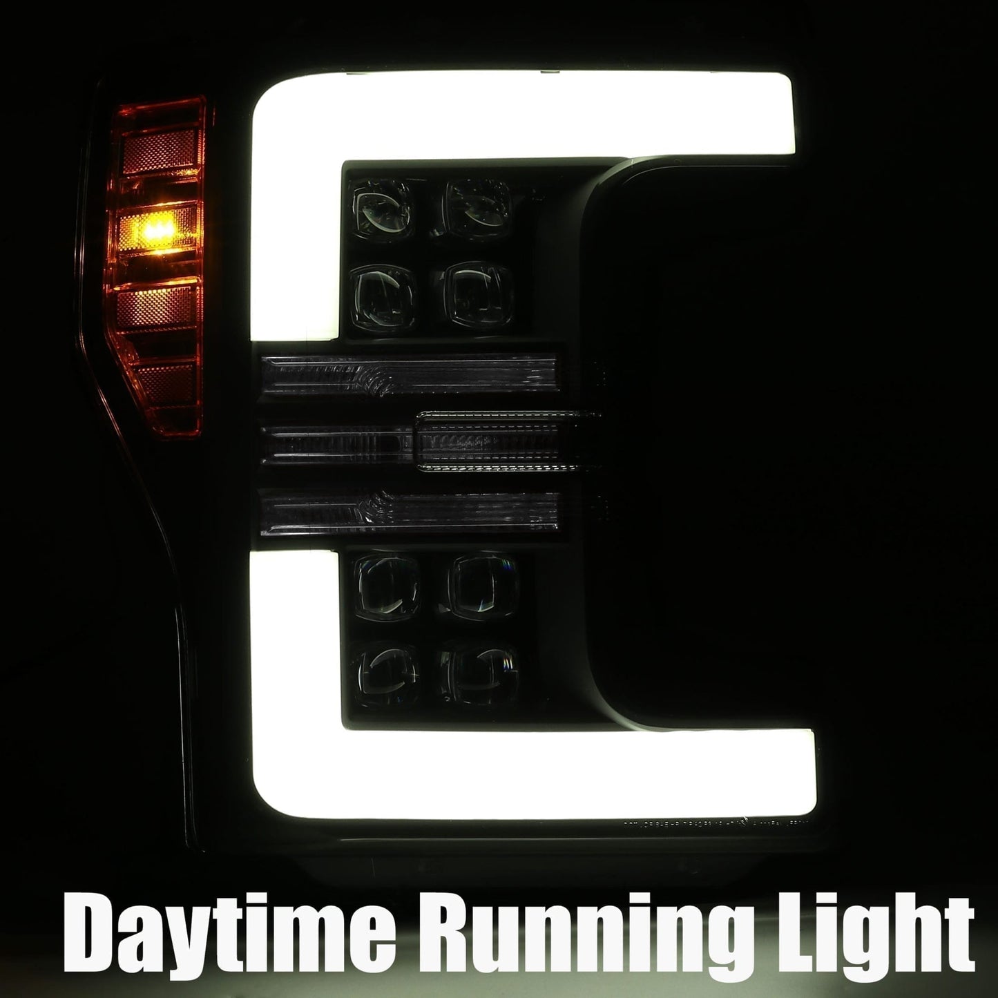 AlphaRex 17-19 Ford Super Duty NOVA-Series LED Projector Headlights Chrome