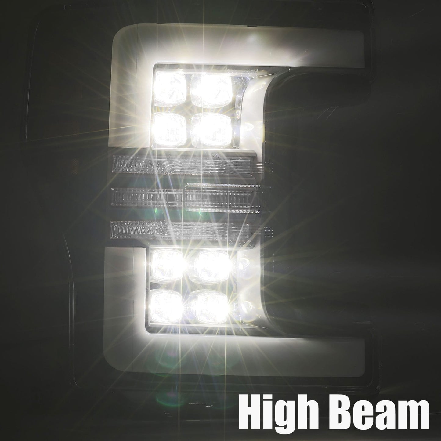 AlphaRex 17-19 Ford Super Duty NOVA-Series LED Projector Headlights Chrome