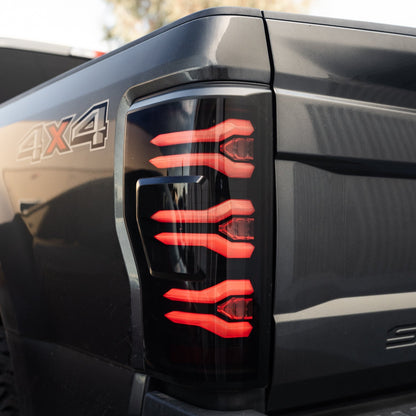 AlphaRex Fits 17-19 Ford F150/F250/F350 LUXX LED Taillights - Black - 659091