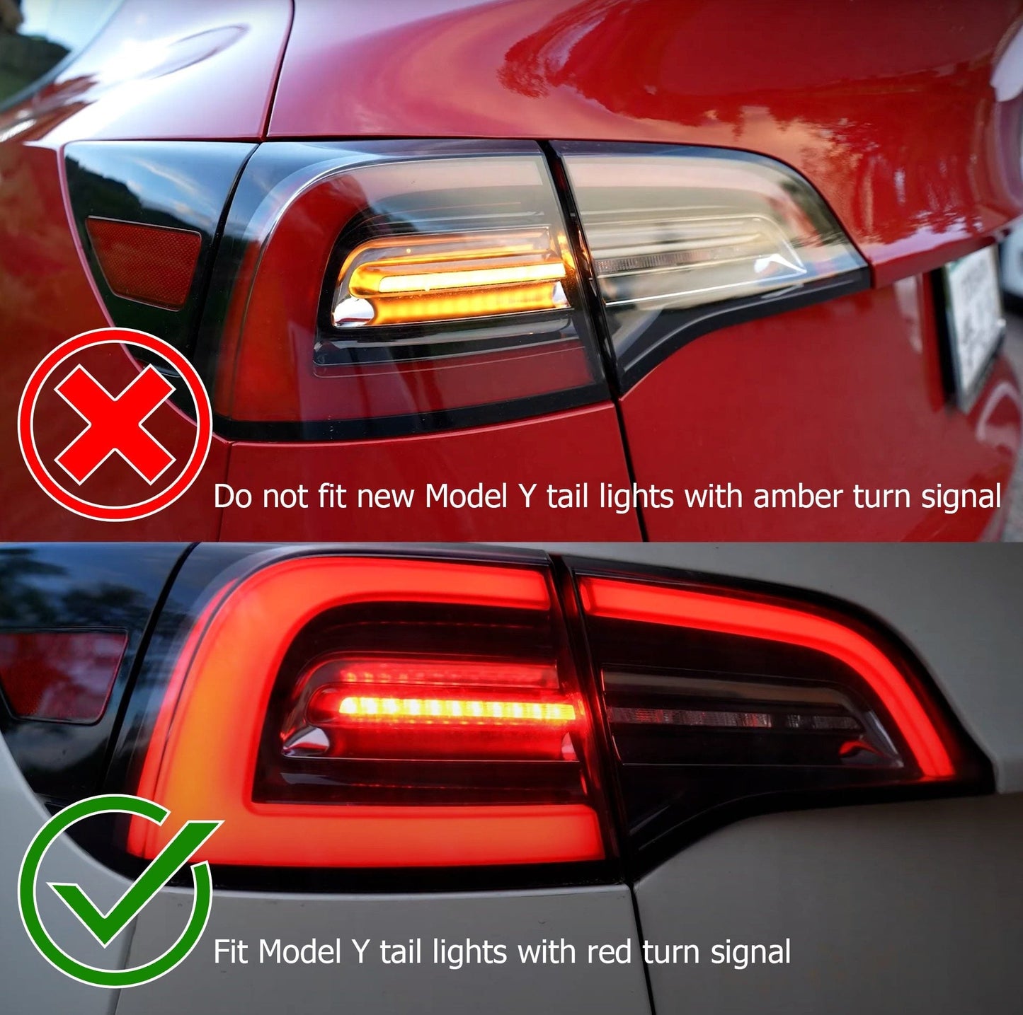 AlphaRex 17-23 Tesla Model 3 / 20-24 Model Y (Without Stock Amber Turn Signal) PRO-Series LED Tail Lights Red Smoke