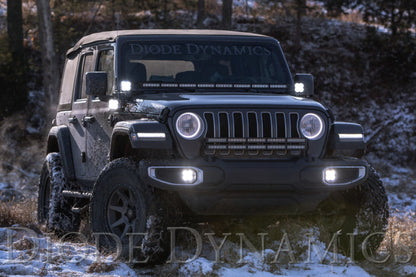 Diode Dynamics 18-21 Jeep JL Wrangler/Gladiator SS3 Cowl LED Bracket Kit - White Pro