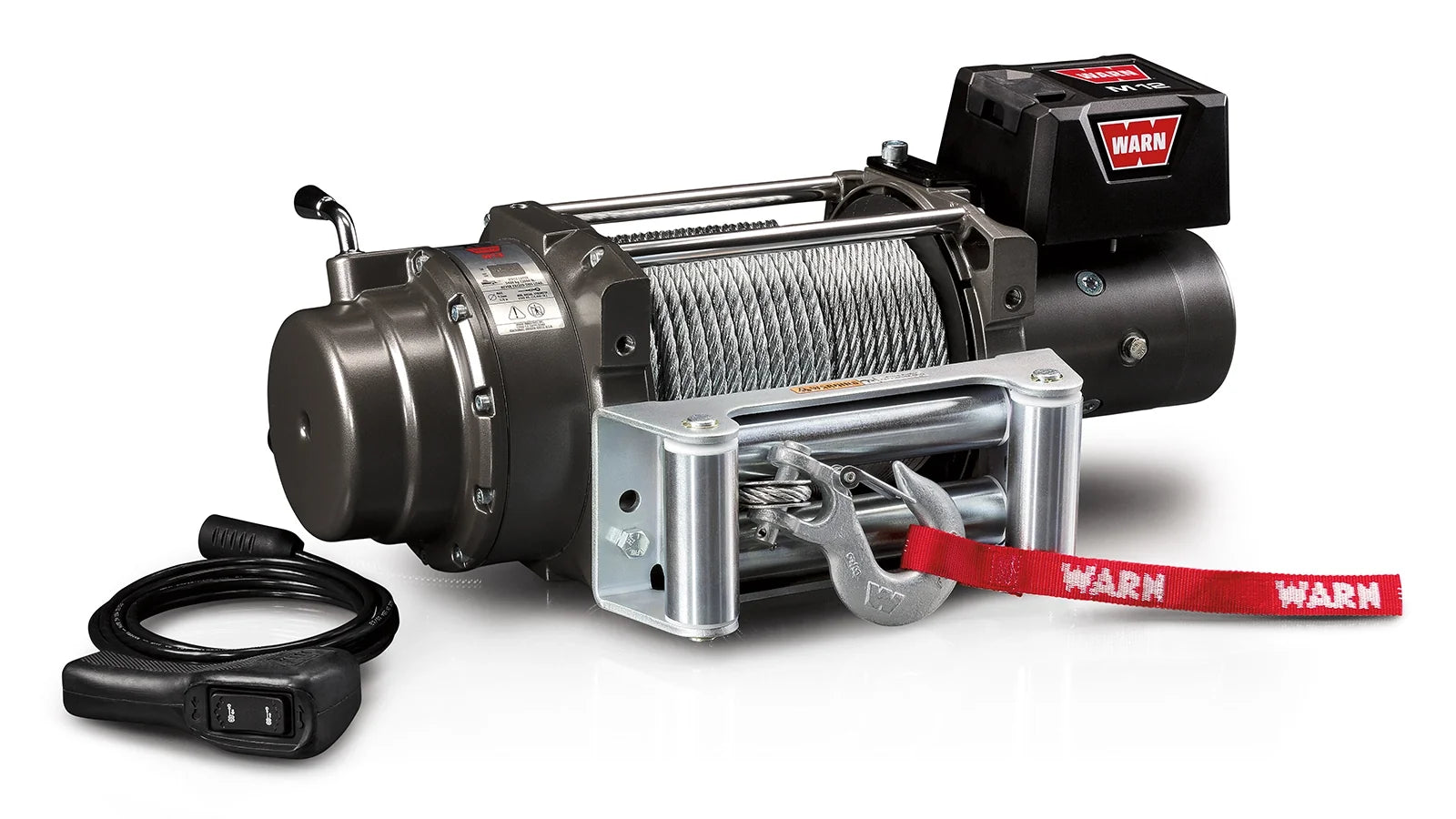 WARN 17801 M12 12000 lb Winch 125' 3/8 Wire Cable Heavy Series