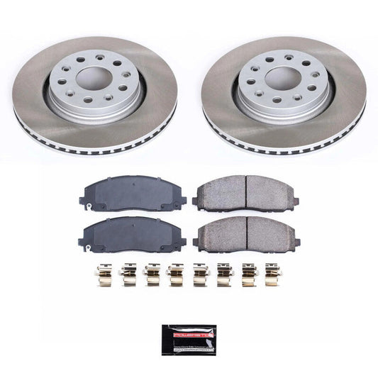 PowerStop 18-22 Jeep Wrangler Front Semi-Coated Rotor Kit (SC7940)