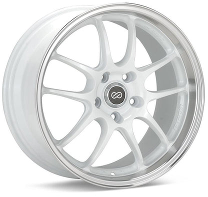 Enkei PF01 White Machined | 17x9" +35mm | 5x114.3mm Wheel