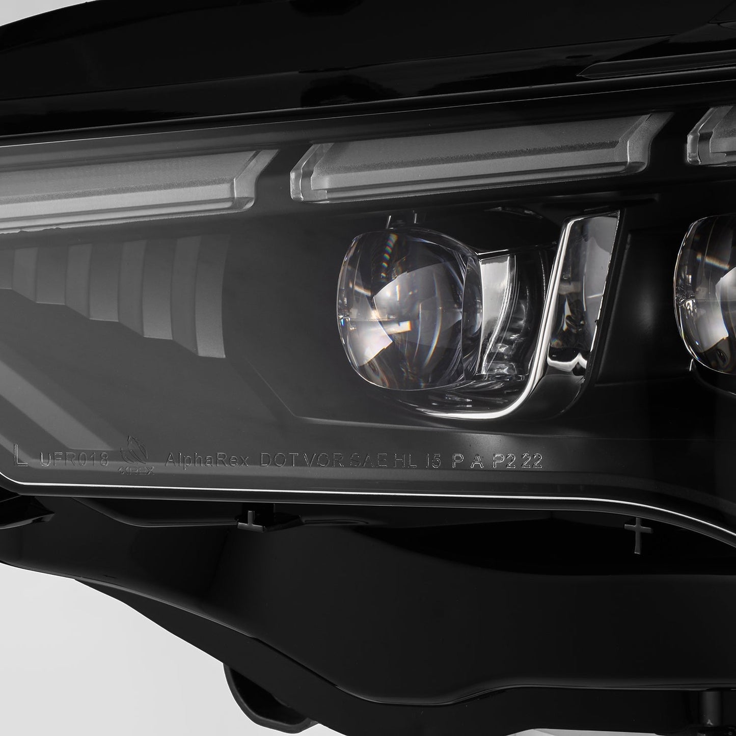 AlphaRex 18-23 Ford Mustang MK II NOVA-Series LED Projector Headlights Black