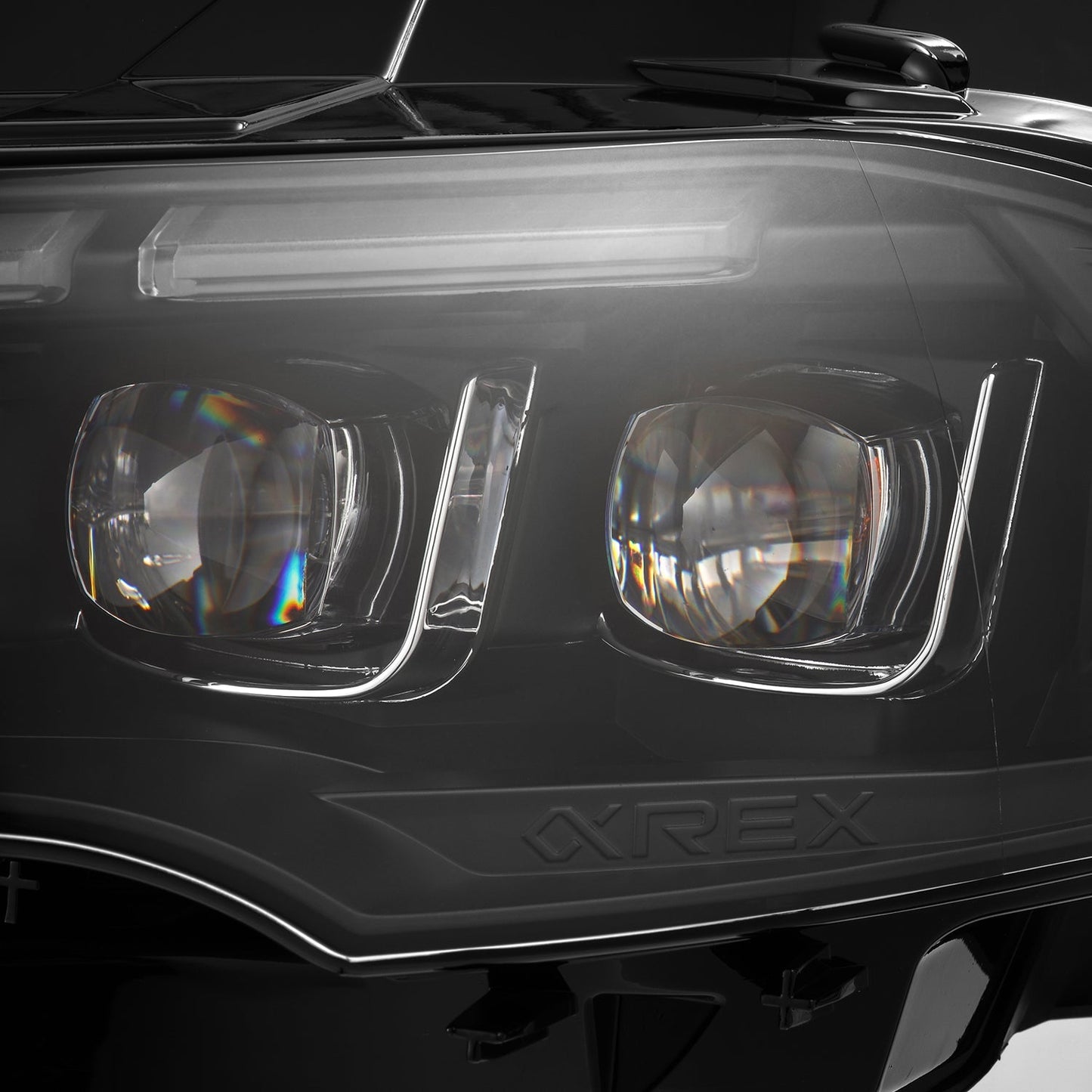 AlphaRex 18-23 Ford Mustang MK II NOVA-Series LED Projector Headlights Black