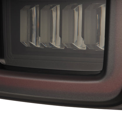 AlphaRex 2018+ Jeep Wrangler JL NOVA-Series Prismatic LED Tail Lights - Black/Red