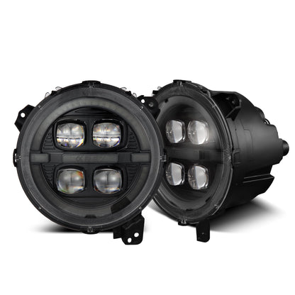AlphaRex 18-25 Jeep Wrangler JL/Gladiator JT NOVA-Series LED Projector Headlights Alpha-black