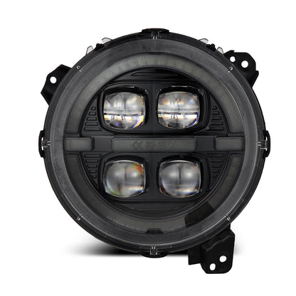 AlphaRex 18-25 Jeep Wrangler JL/Gladiator JT NOVA-Series LED Projector Headlights Alpha-black